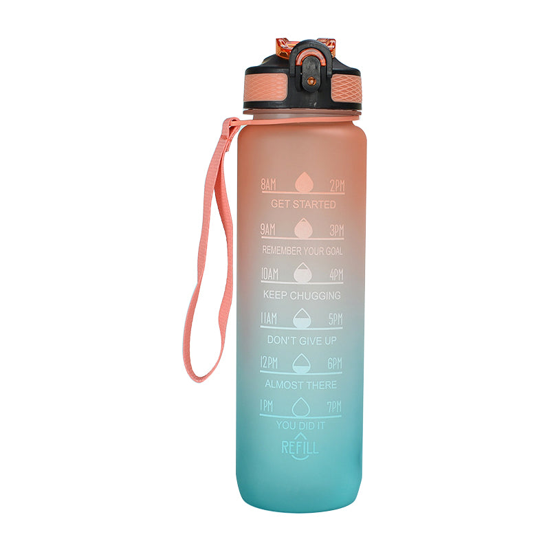 1L Motivational Water Bottles with Time Marker