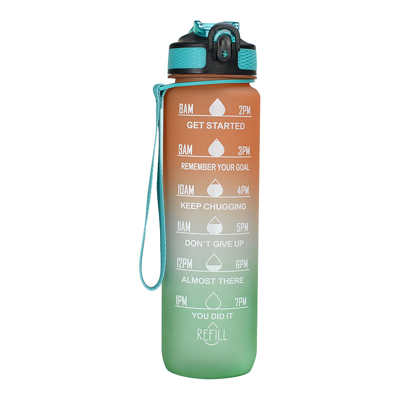 1L Motivational Water Bottles with Time Marker