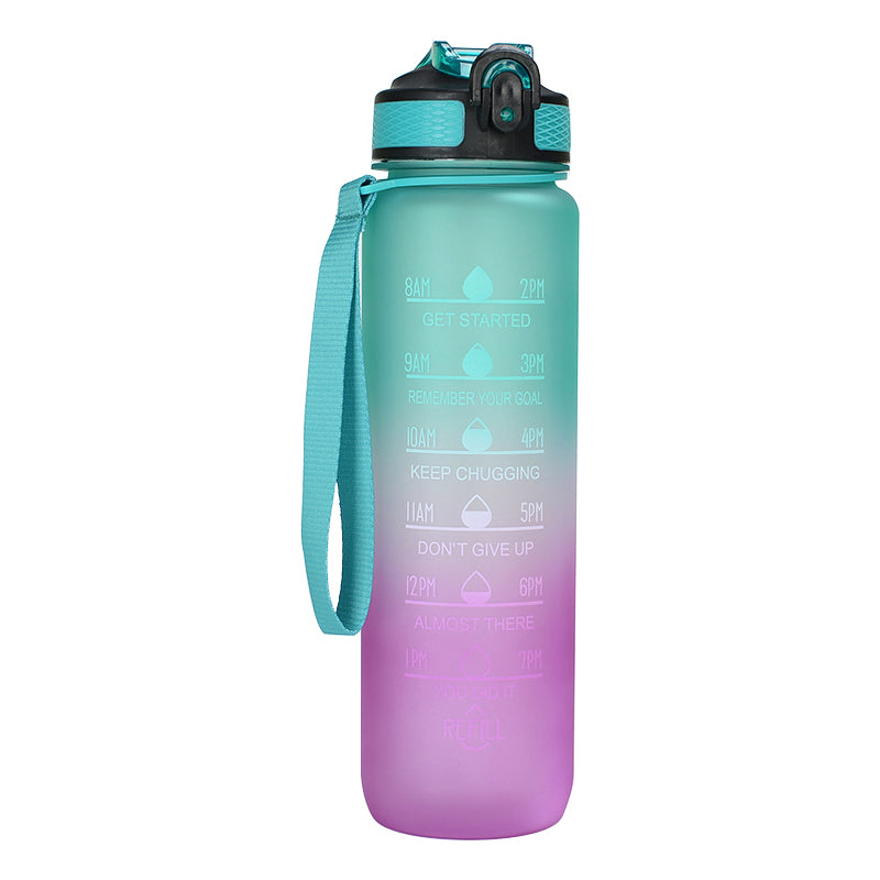 1L Motivational Water Bottles with Time Marker