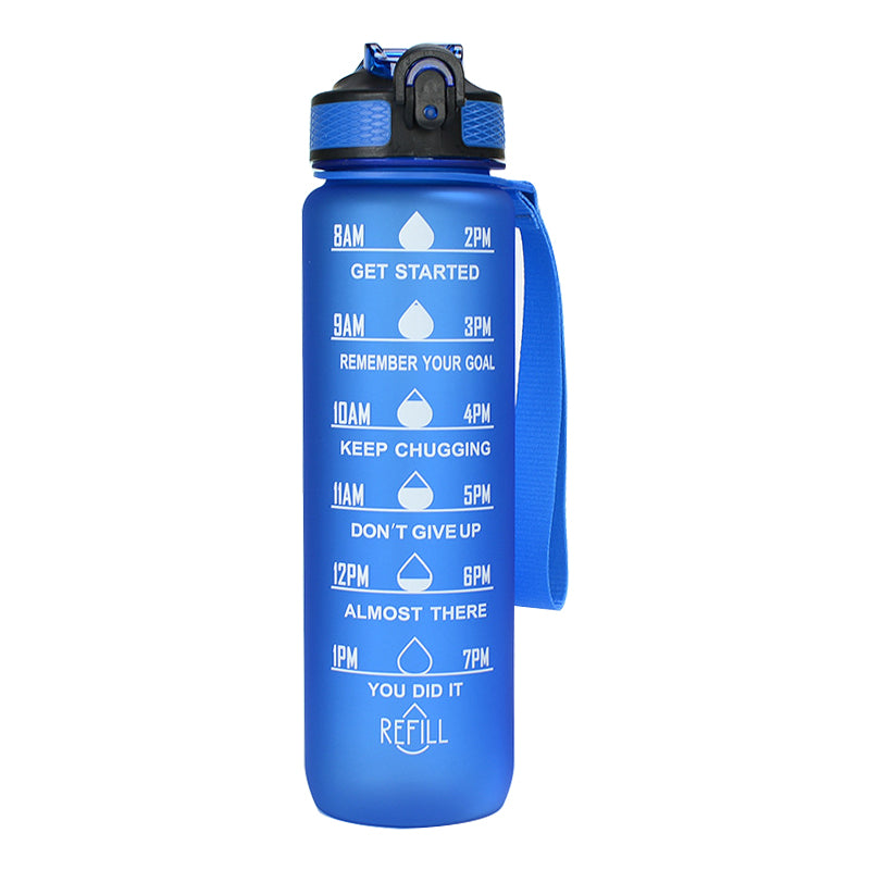 1L Motivational Water Bottles with Time Marker